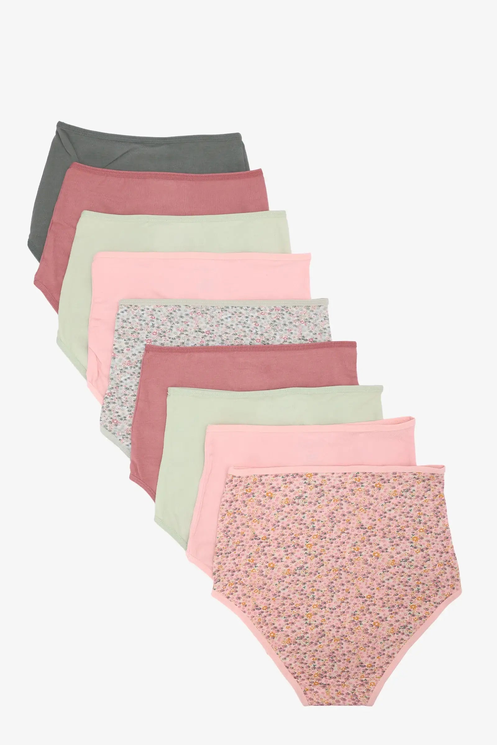 عبوة من 10 سراويل داخلية كاملة ملونة