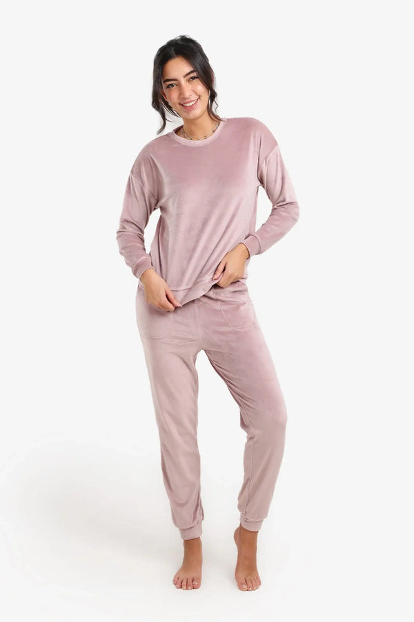 round neck pajama set