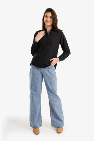 High-low regular fit shirt