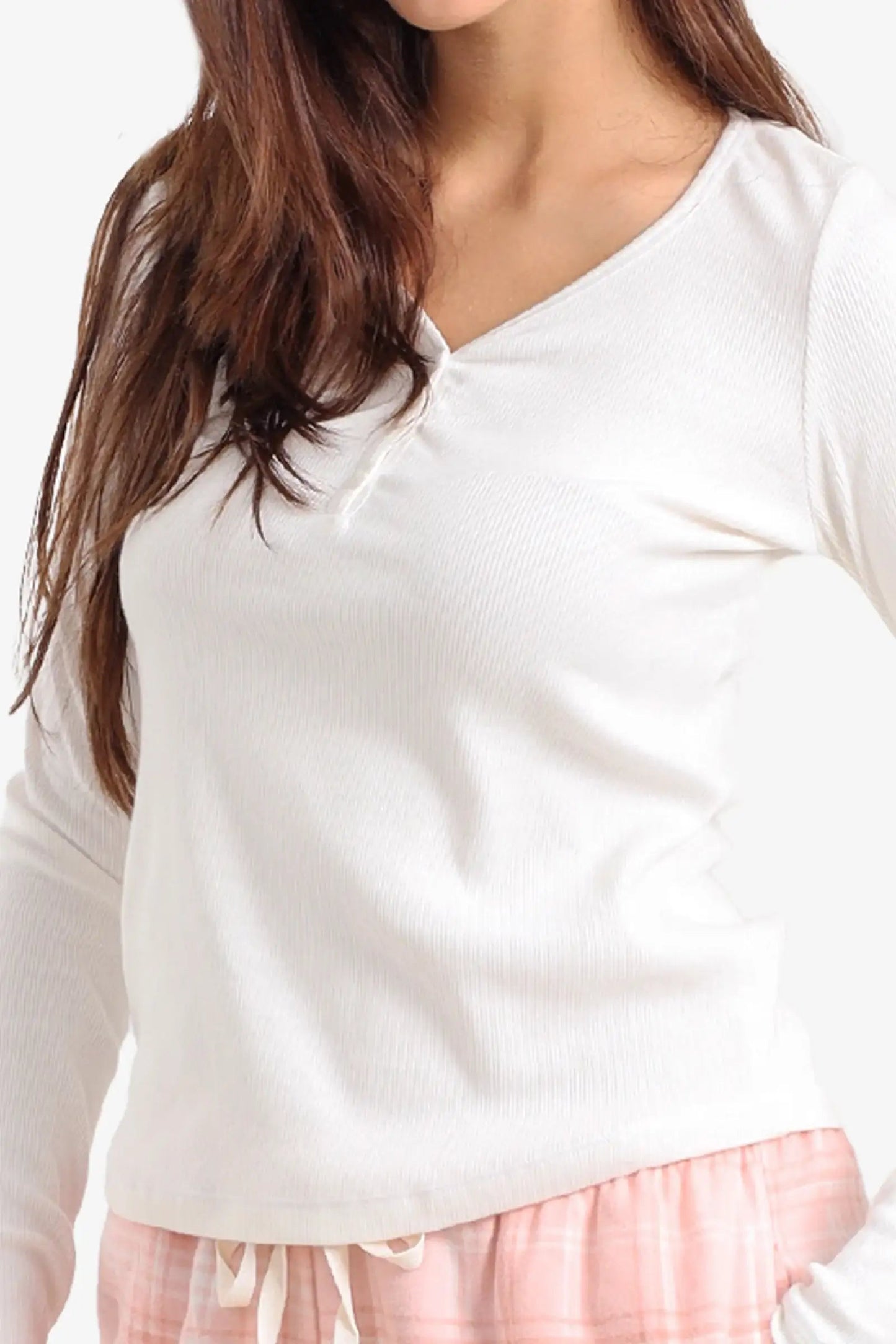 طقم بيجاما برقبة هنلي