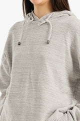 طقم بيجاما محبوك بغطاء للرأس