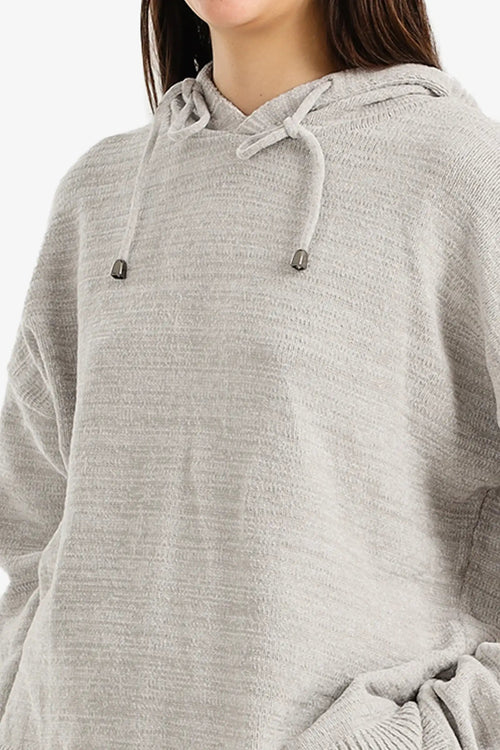 طقم بيجاما محبوك بغطاء للرأس