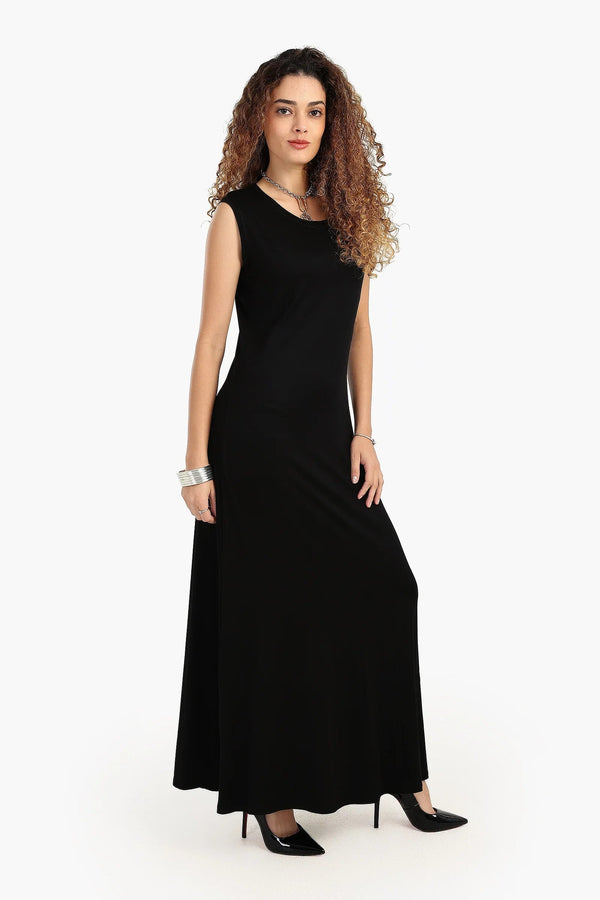 Sleeveless viscose dress