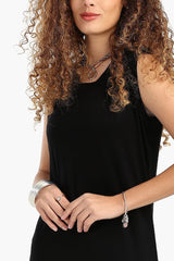 فستان بدون اكمام فيسكوز - Carinasaudi.com