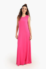 فستان بدون اكمام فيسكوز - Carinasaudi.com