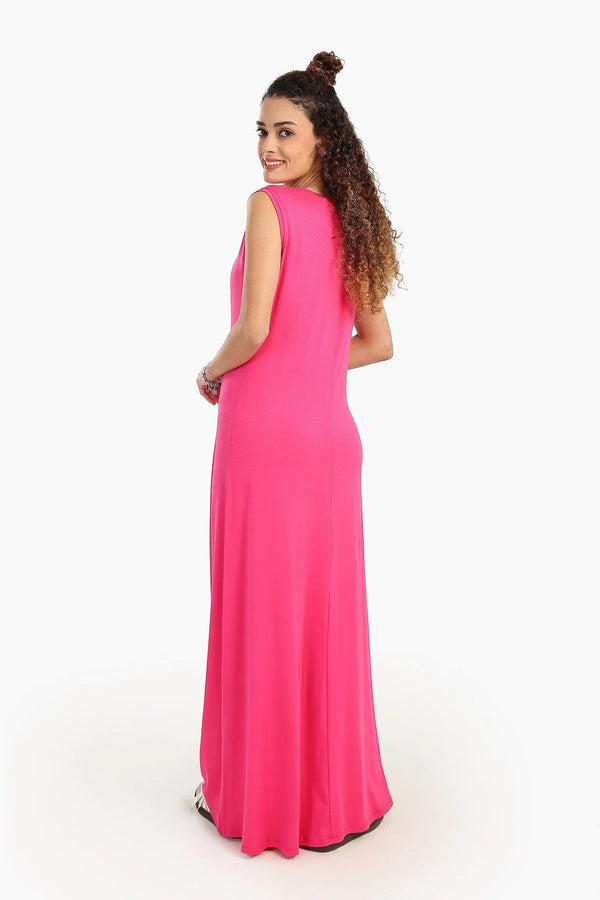Sleeveless viscose dress