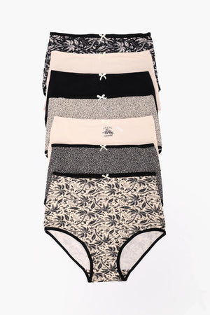Pack of 7 colorful high waisted panties