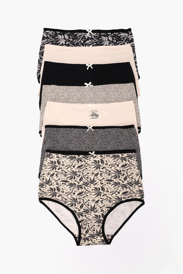 Pack of 7 colorful high waisted panties