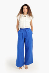 بنطال بخصر عالي و مطاطي - Carinasaudi.com