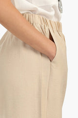 بنطال بخصر عالي و بقصة ساق واسعة - Carinasaudi.com