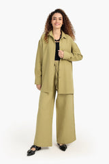 قميص باكمام طويلة بفتحة جانبية - Carinasaudi.com