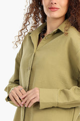 قميص باكمام طويلة بفتحة جانبية - Carinasaudi.com