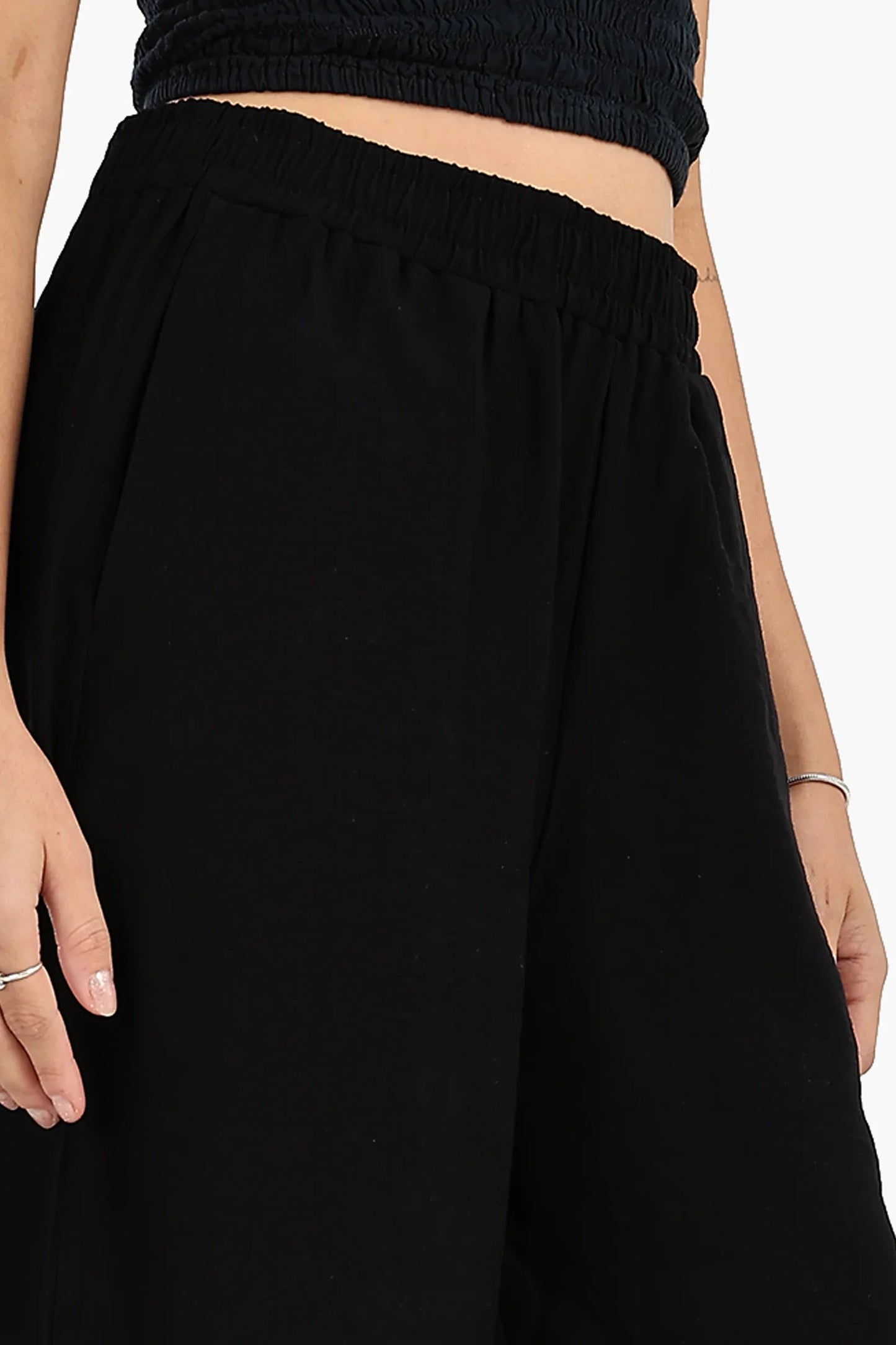 بنطال بخصر عالي و بقصة ساق واسعة - Carinasaudi.com