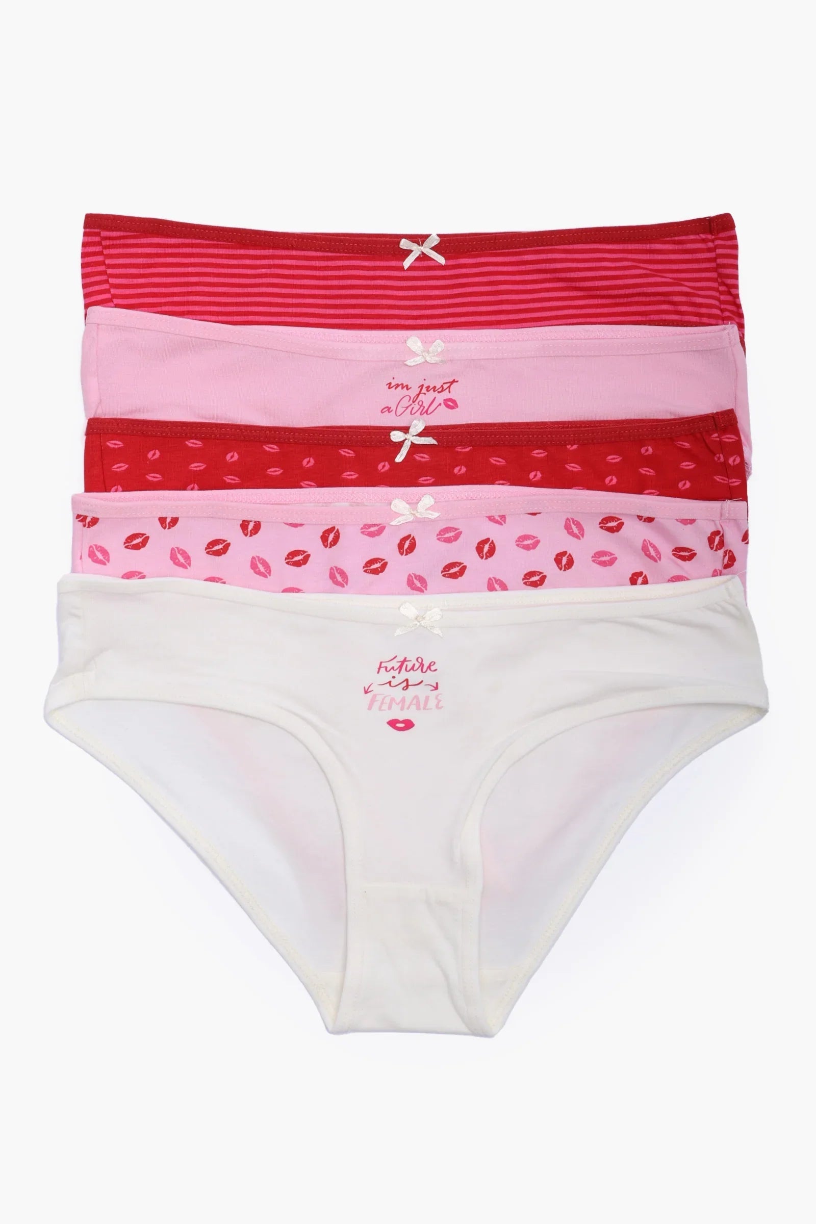 عبوة من ٥ سراويل داخلية بيكيني ملونة - Carinasaudi.com