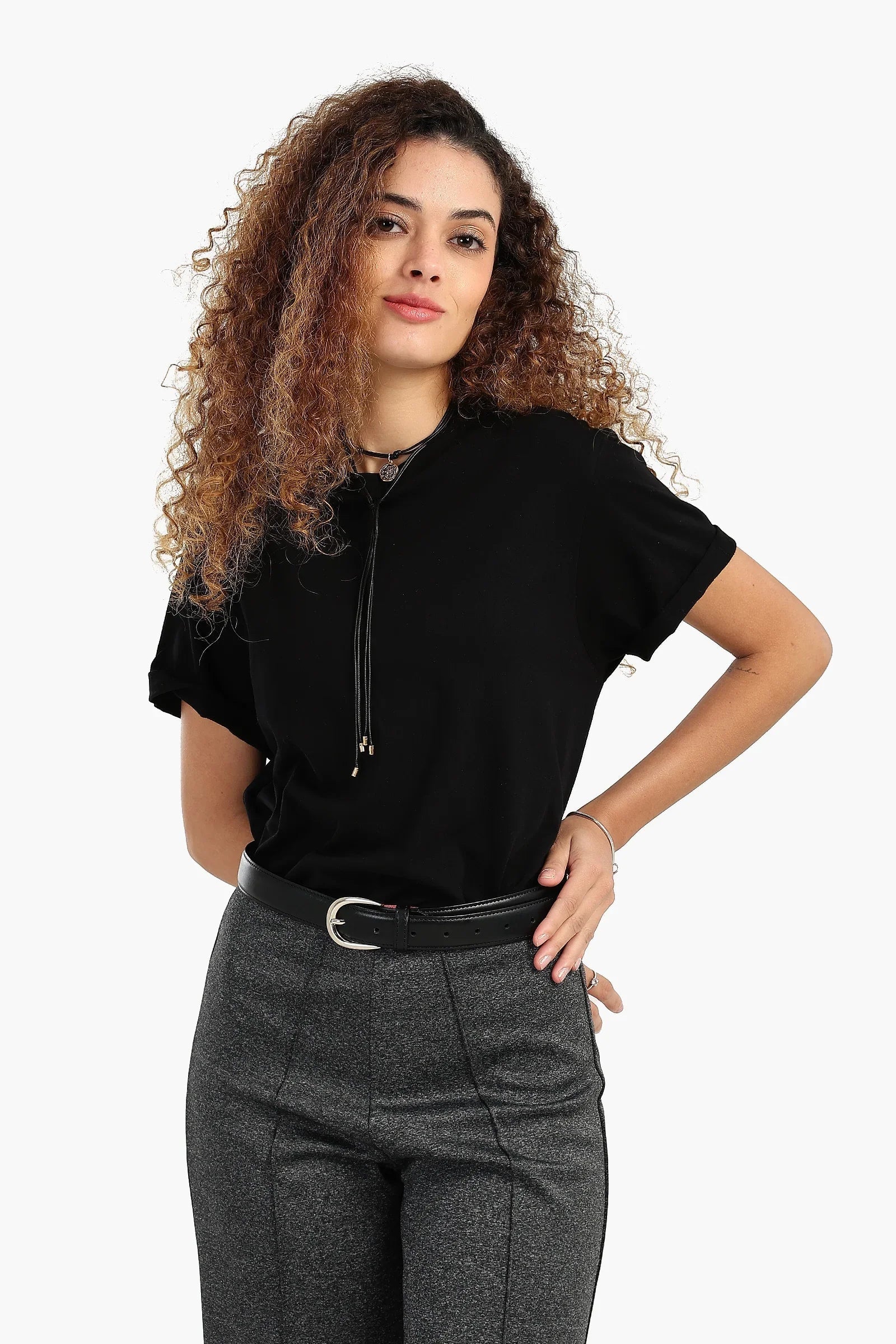 تي شيرت قطني باكمام قصيرة - Carinasaudi.com