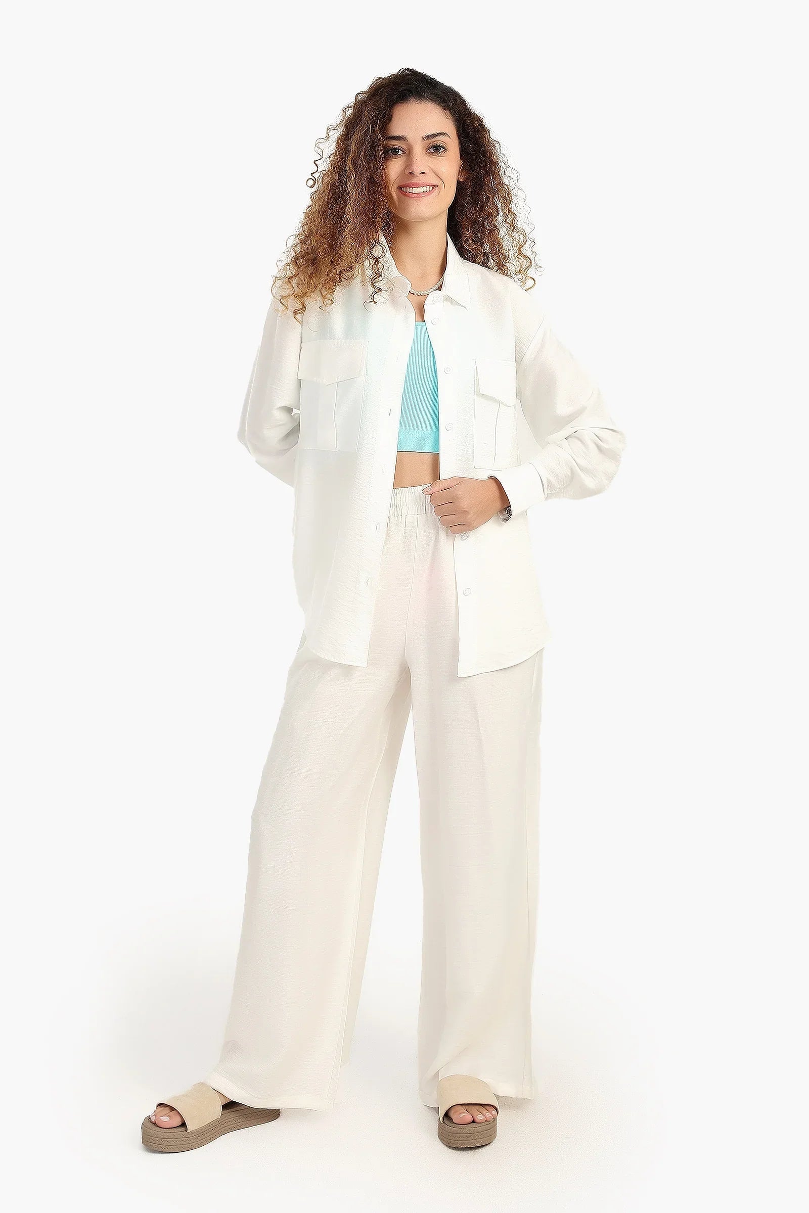 قميص باكمام طويلة و بجيوب امامية - Carinasaudi.com