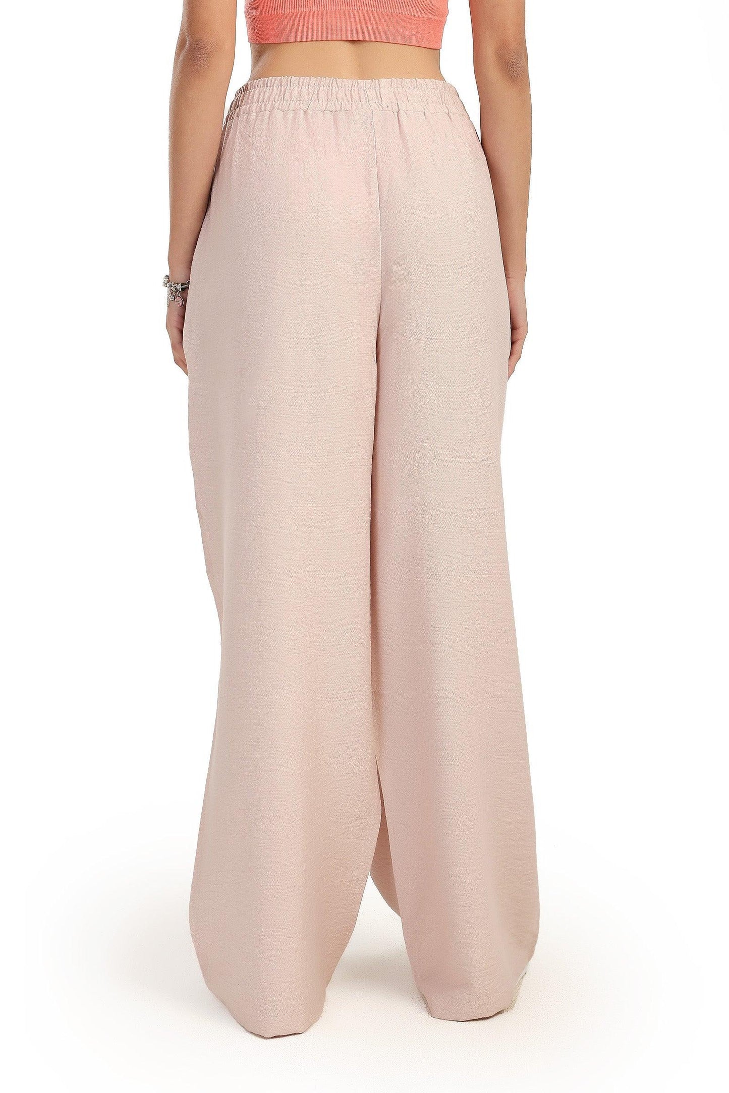 بنطال بخصر عالي و بقصة ساق واسعة - Carinasaudi.com