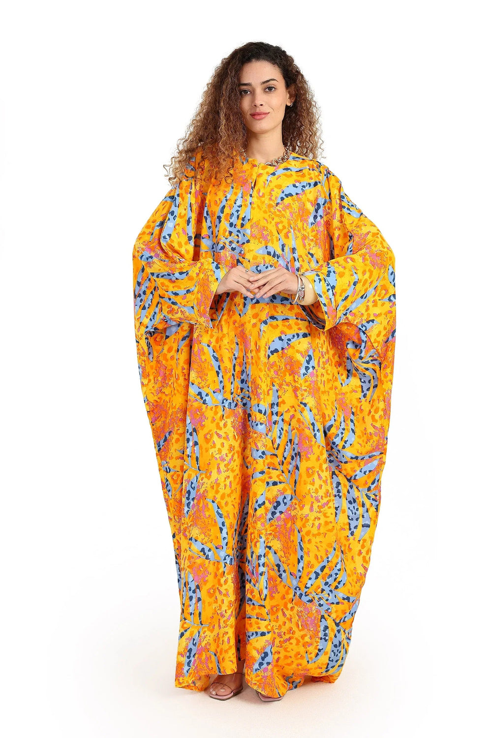 Colorful printed abaya
