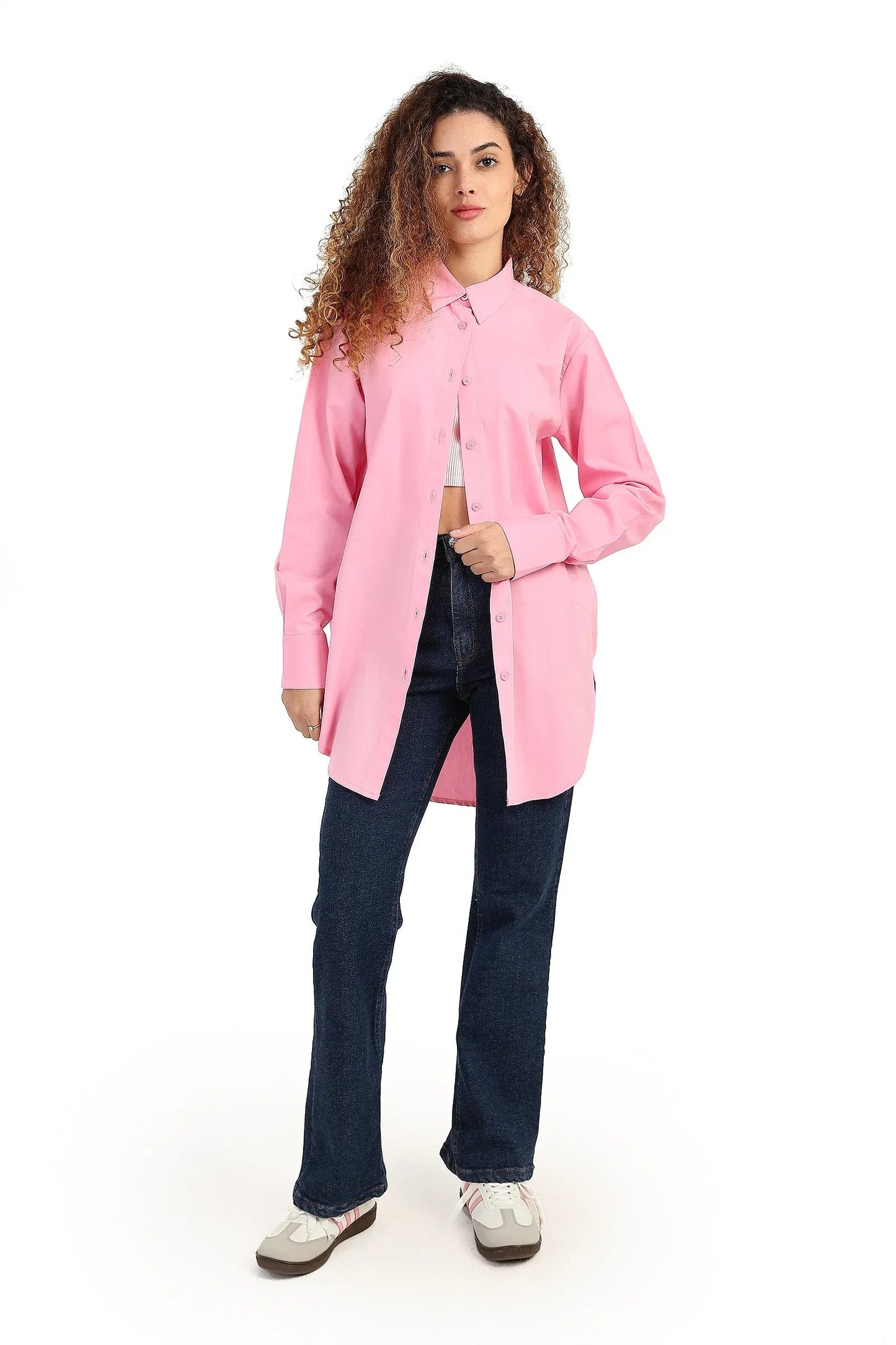 قميص متوسط الطول باكمام طويلة - Carinasaudi.com