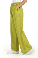 بنطال بخصر عالي و بقصة ساق واسعة - Carinasaudi.com