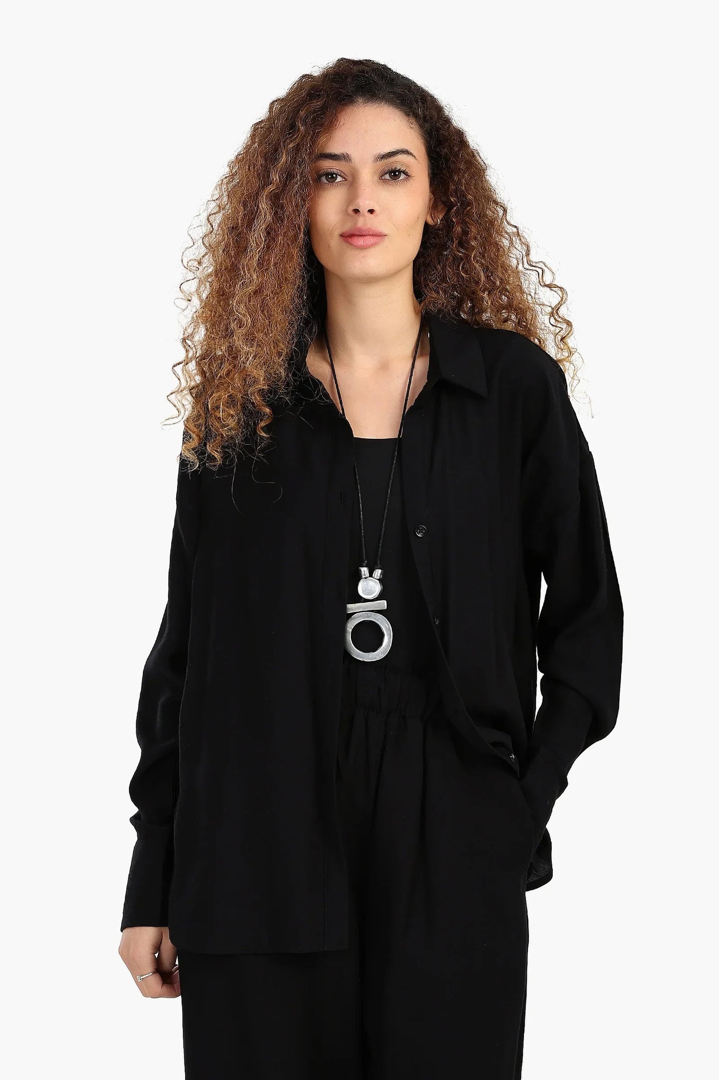 قميص مريح باكمام طويلة - Carinasaudi.com