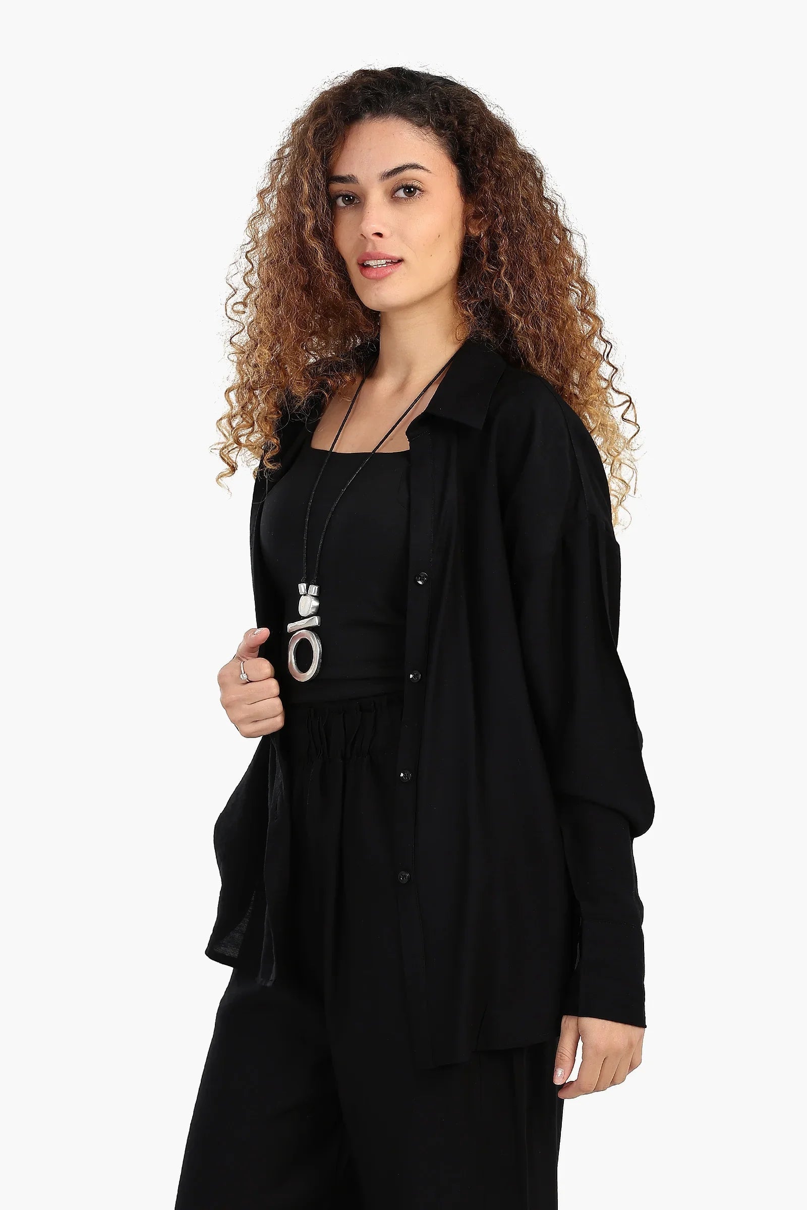 قميص مريح باكمام طويلة - Carinasaudi.com