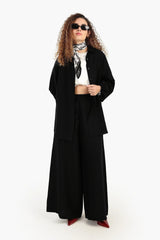 بنطال كتان بقصة ساق واسعة - Carinasaudi.com