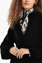 قميص كتان بأكمام طويلةو بسوار مطاطي - Carinasaudi.com