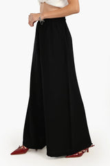 بنطال كتان بقصة ساق واسعة - Carinasaudi.com