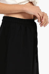 بنطال كتان بقصة ساق واسعة - Carinasaudi.com