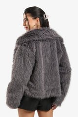 معطف شيربا مفتوح العنق