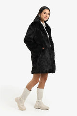 Sherpa over-the-knee coat