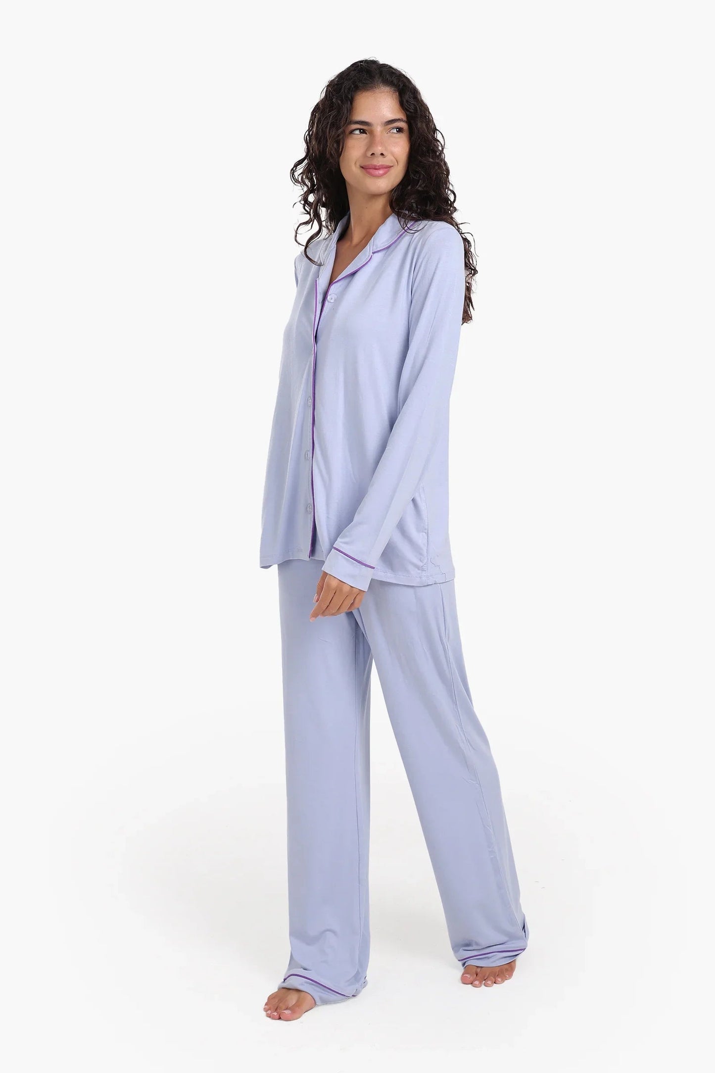 بيجاما فيسكوز باكمام طويلة - Carinasaudi.com