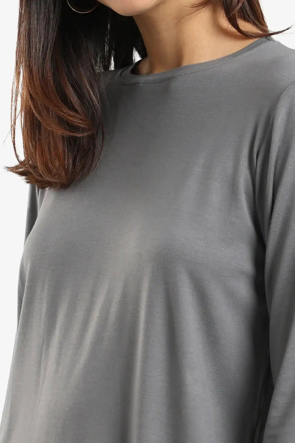 long-sleeved poplin blouse