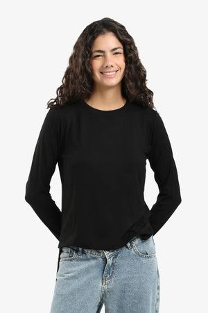 long-sleeved poplin blouse