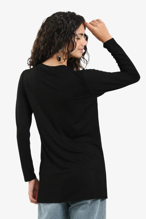 long-sleeved poplin blouse