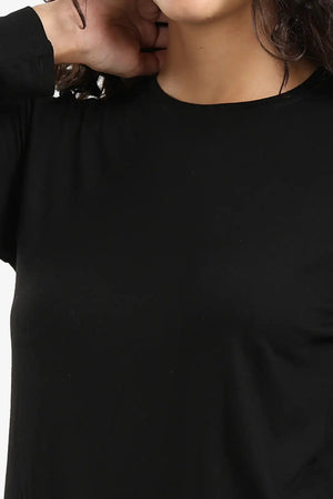 long-sleeved poplin blouse