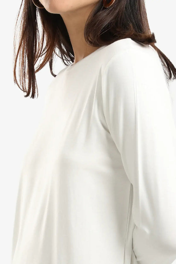 long-sleeved poplin blouse