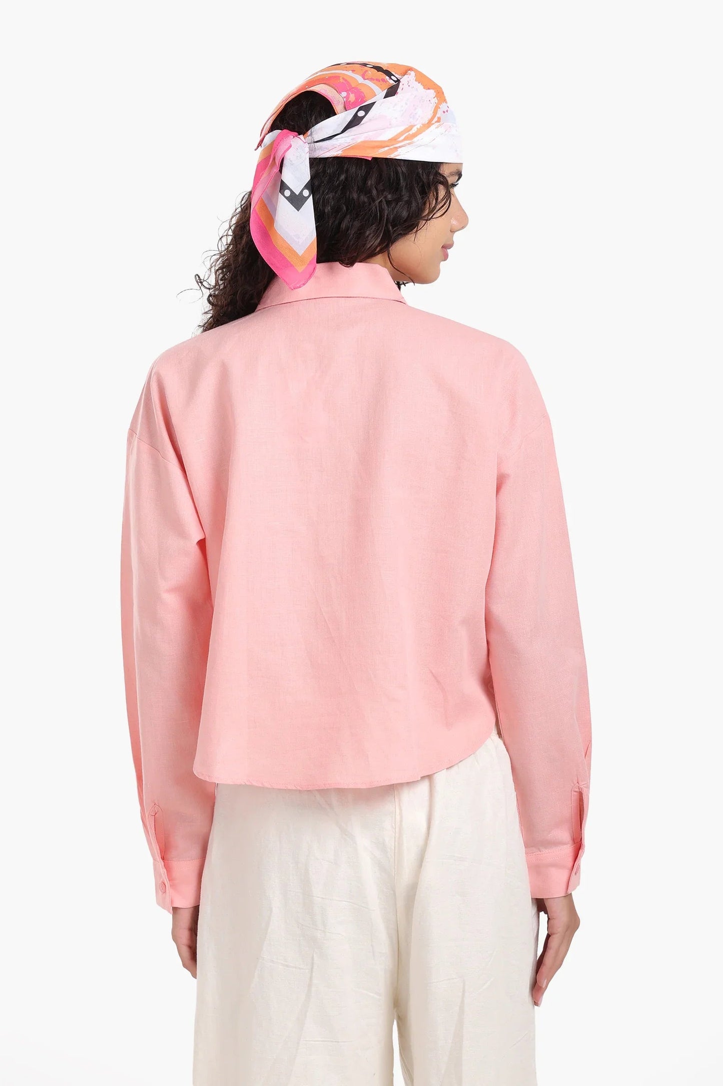 قميص قصير بأكمام طويلة بجيب امامي - Carinasaudi.com