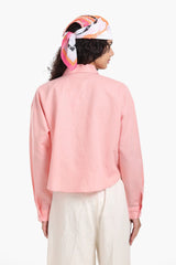 قميص قصير بأكمام طويلة بجيب امامي - Carinasaudi.com