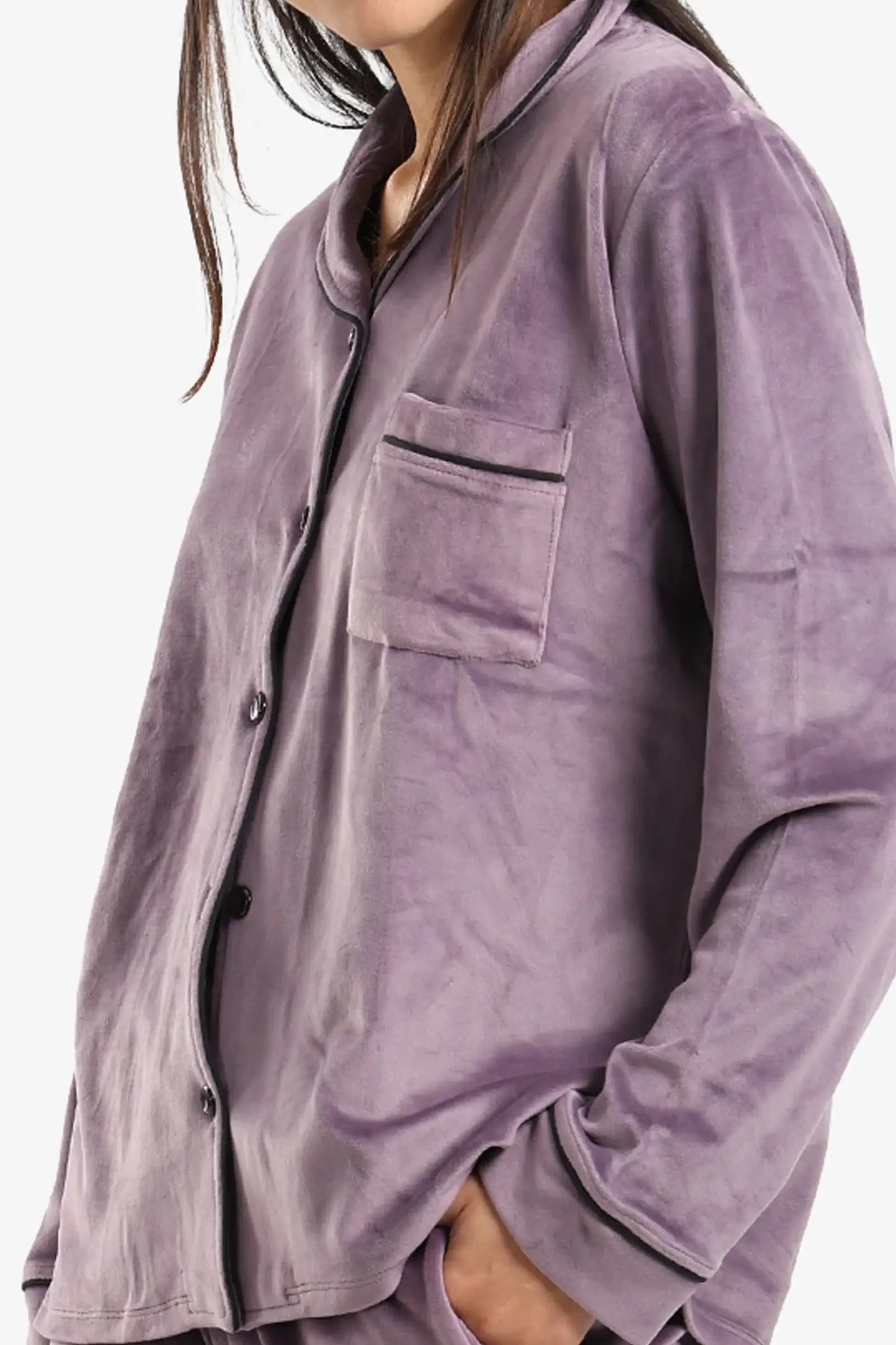 طقم بيجاما مخملي