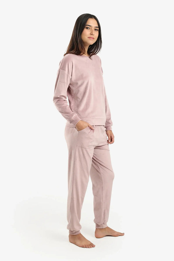 round neck pajama set