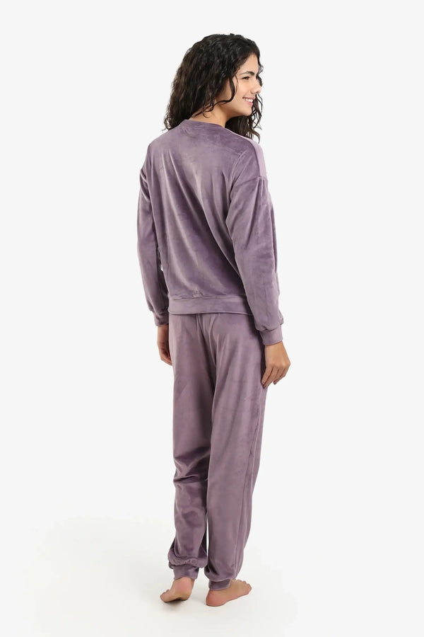round neck pajama set