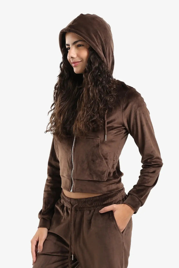 طقم بيجاما برقبة بغطاء للرأس