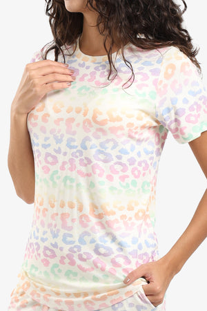 Colorful leopard print pajama set