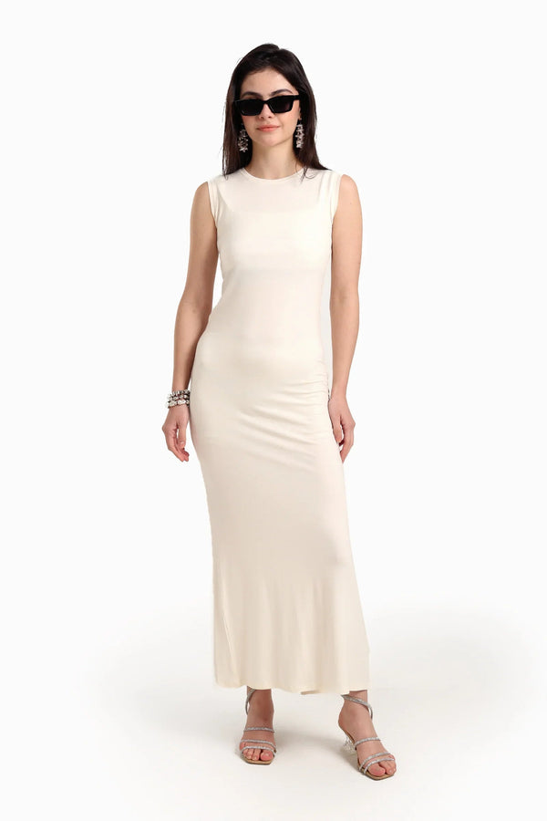 long sleeveless dress