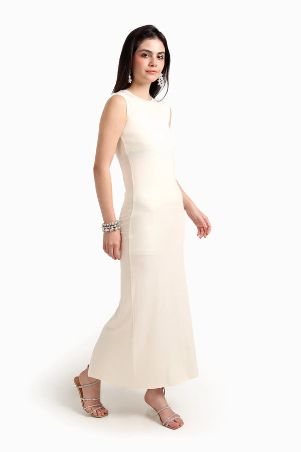 long sleeveless dress