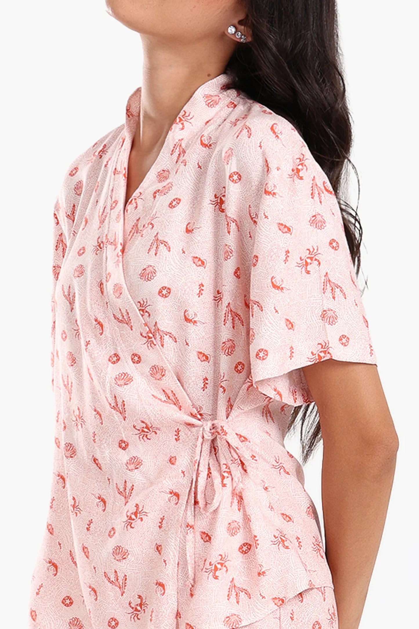 بيجاما بقصة لف باكمام قصيرة - Carinasaudi.com