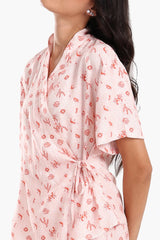 بيجاما بقصة لف باكمام قصيرة - Carinasaudi.com