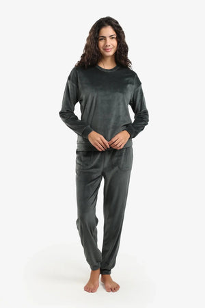 round neck pajama set